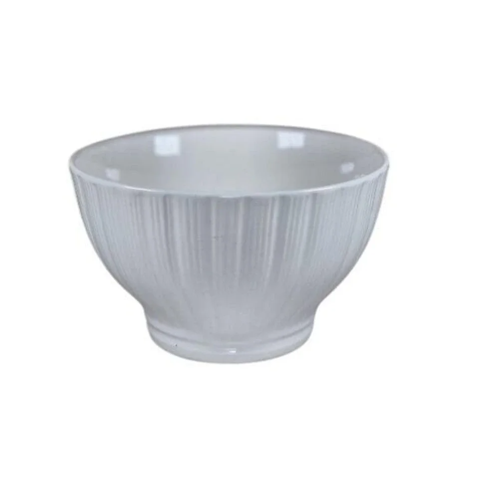 Vintage Thomson Maison Ribbed White Bowl 6 Inch Soup Cereal Pasta Bowl